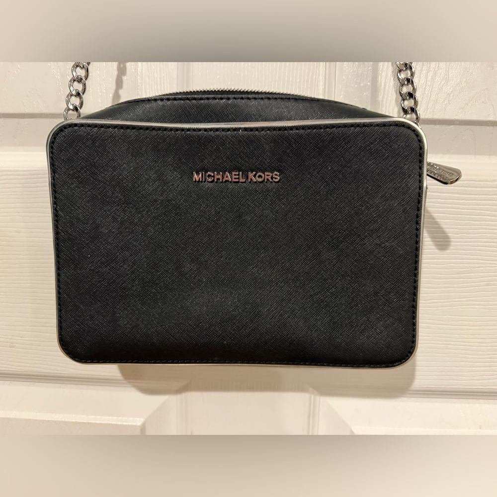 Michael Kors Black Saffiano Crossbody